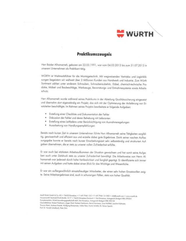 wuerth recommendation letter deutsch letter of recommendation deutsch