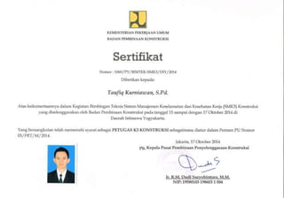 Certificate of K3
