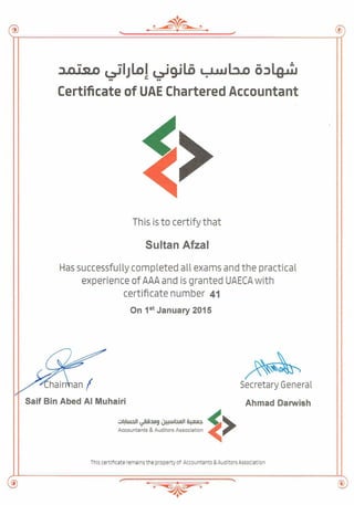 UAE - Chartered Accountant