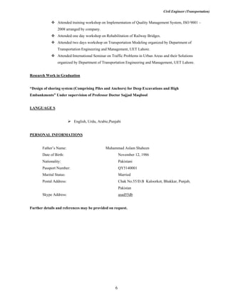 Muhammad Asad Shaheen - CV | PDF