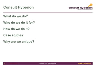 Consult Hyperion Overview (what we do) | PPTX