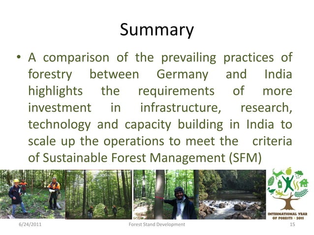 A comparative analysis of stand development and | PPT