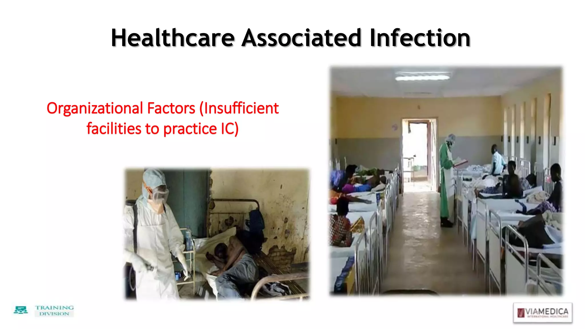 Healthcare Associated Infection
Organizational Factors (Insufficient
facilities to practice IC)
 