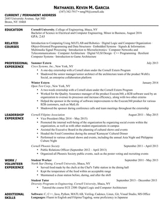 Final College Resume | PDF