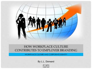 HOW WORKPLACE CULTURE
CONTRIBUTES TO EMPLOYER BRANDING
WORKPLACE CULTURE AND CORPORATE IDENTITY
By L.L. Dorward
all rights
reserved
 