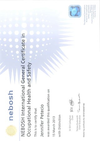NEBOSH Certificates