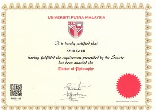 certificate upm