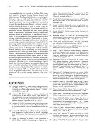 Evidence of Climate Change Impacts on Agriculture and Food Security in ...