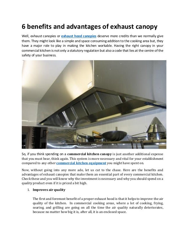 6 benefits and advantages of exhaust canopy converted