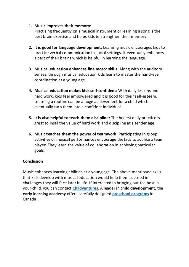 6 Benefits Of Music Education In Early Childhood