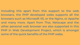 6 benefits of php web development | PDF | Web Development | Internet