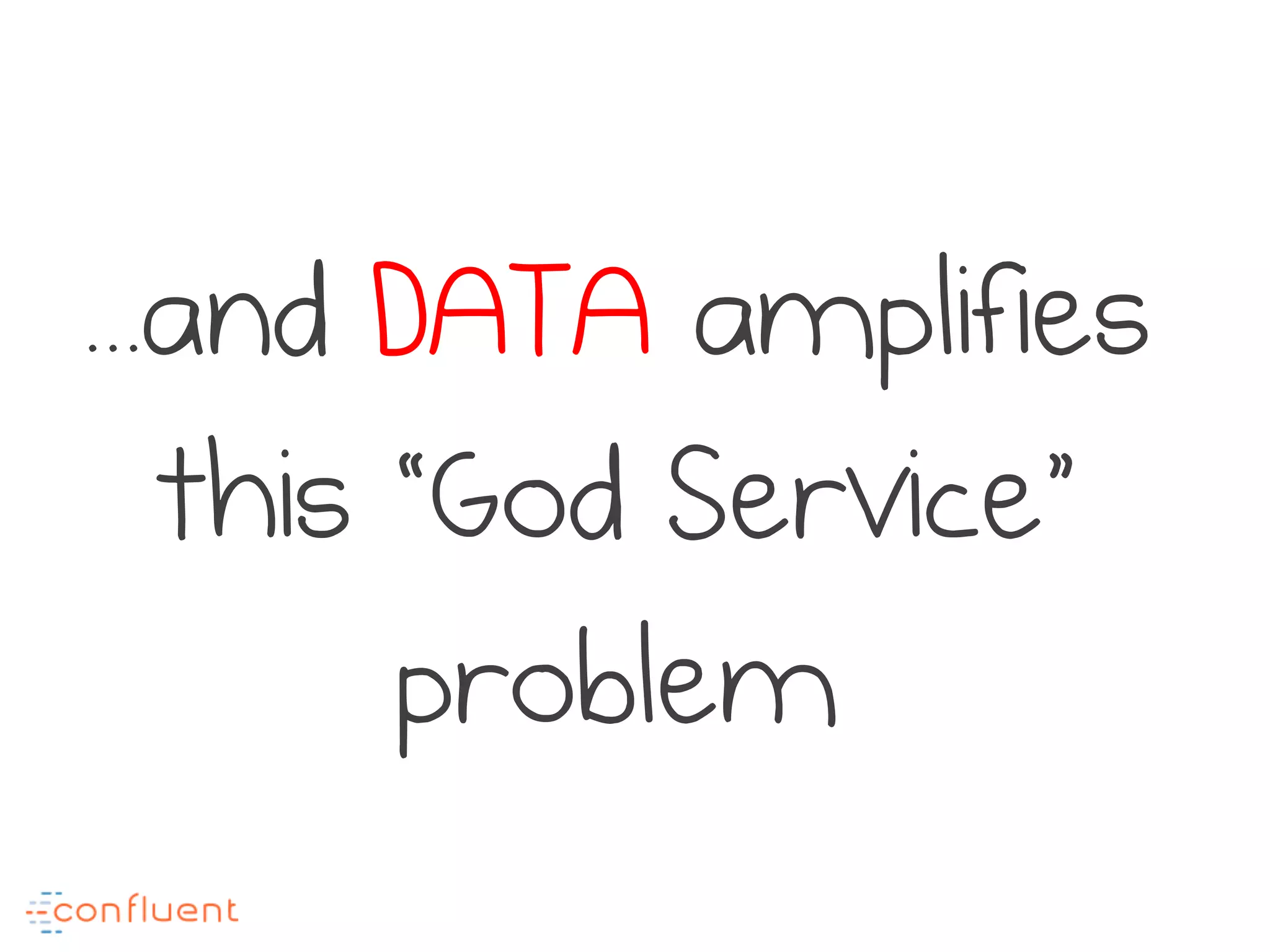 ...and DATA amplifies
this “God Service”
problem
 