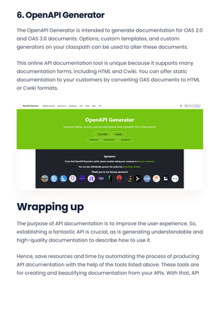 6 Best OpenAPI Documentation Tools that You must Know | PDF