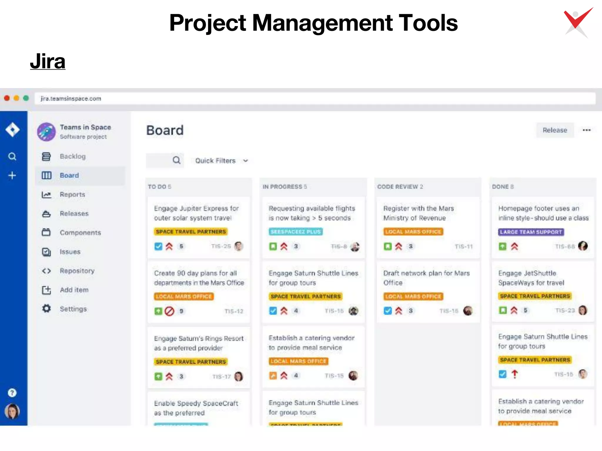 Project Management Tools
Jira
 