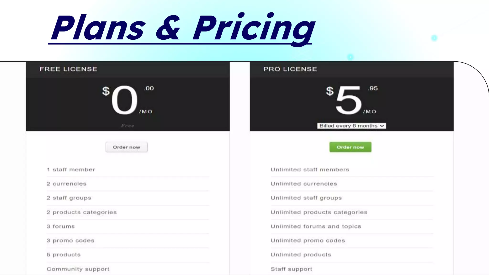 Plans & Pricing
 