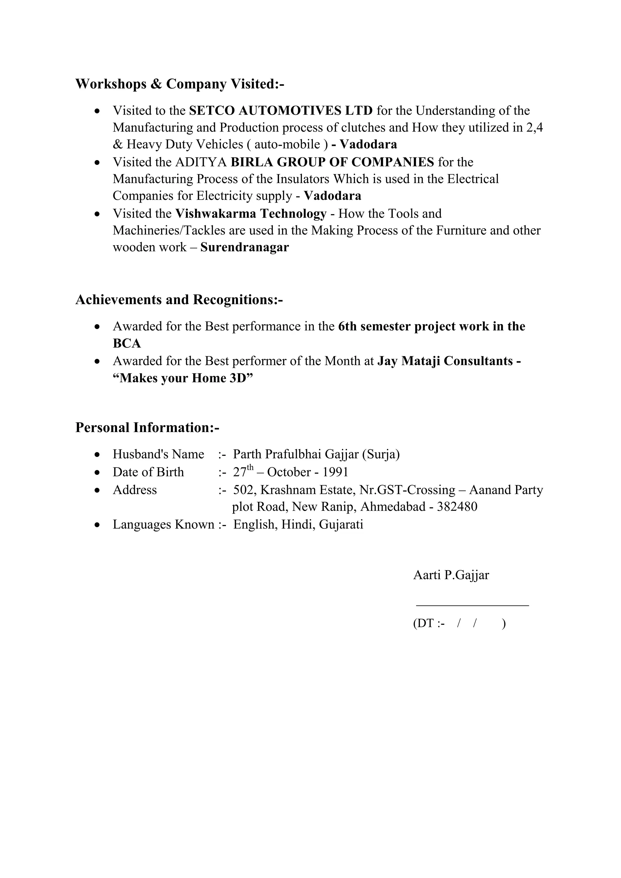 Aarti Gajjar | PDF