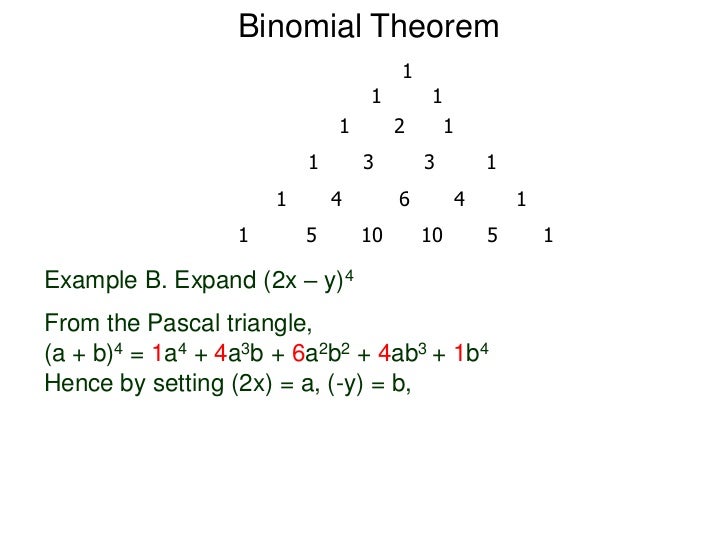 6 Binomial Theorem 6 Binomial Theorem
