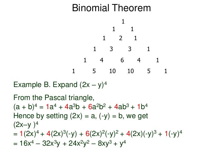 6 Binomial Theorem 6 Binomial Theorem