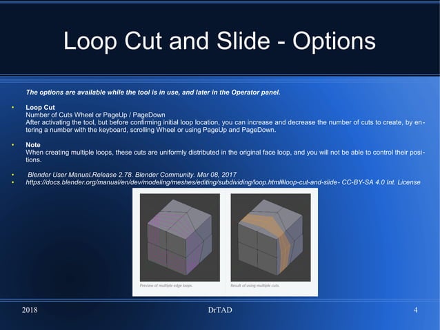 DrTAD 6 Blender software. Loop Ssubdivide. Loop Cut and Slide | PPT