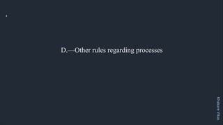 Khakare
Vikas
.
D.—Other rules regarding processes
 