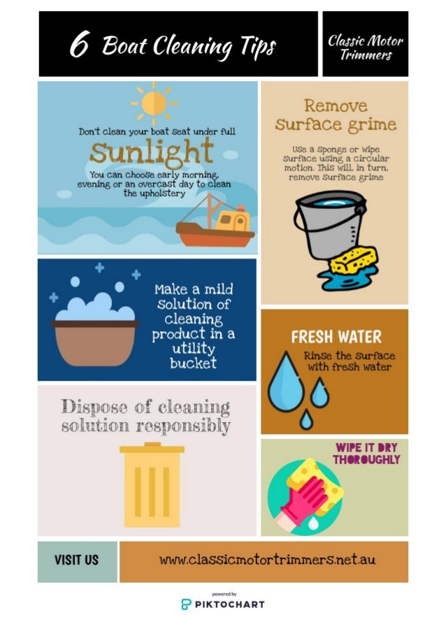 6 Boat Cleaning Tips Infographic