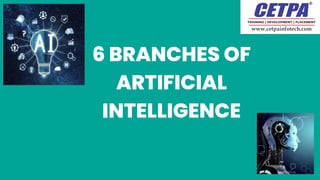 6 BRANCHES OF
ARTIFICIAL
INTELLIGENCE
 