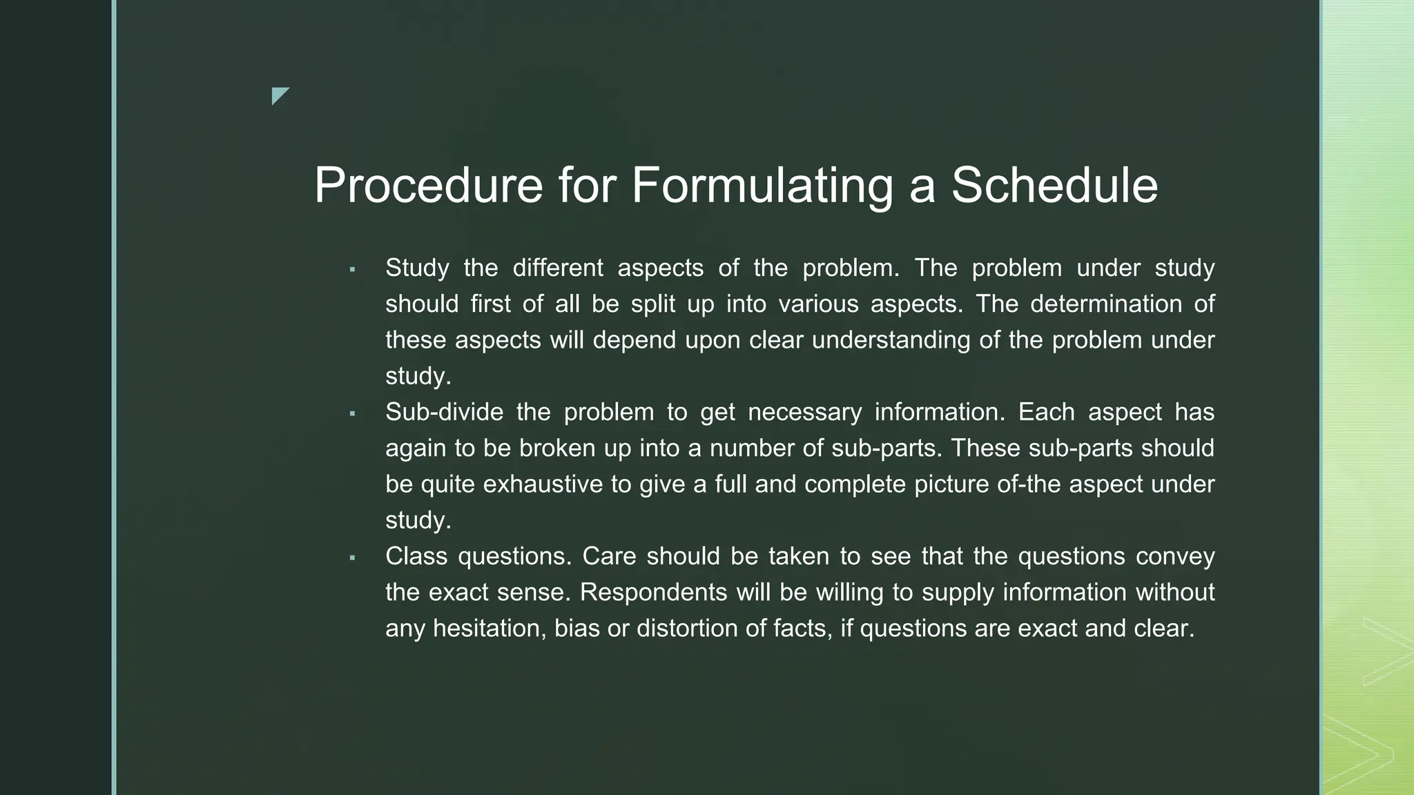 SCHEDULE | PPTX