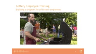 32
Lottery Employee Training:
Building a program for all Lottery employees
 