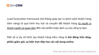 6 bước xây dựng Lead Generation Framework | PDF