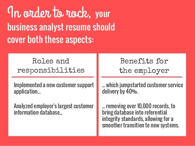 business analyst responsibilities resumes