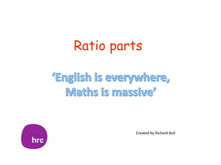 Ratio parts
Created by Richard Bull
 