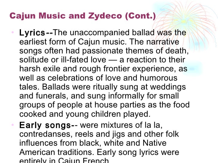6 C Cajun And Native American Music