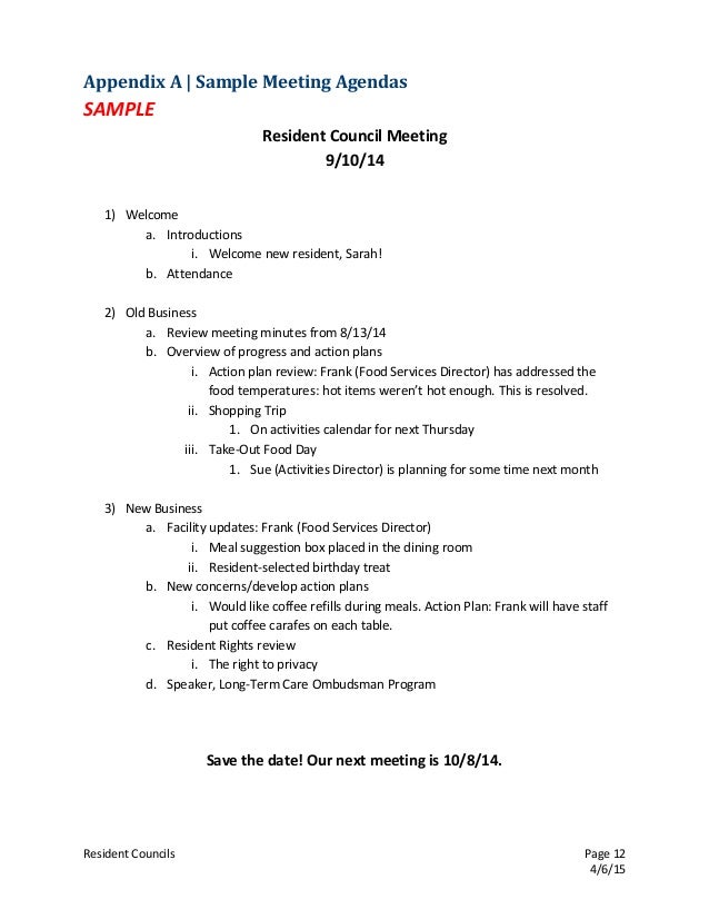 resident council guide final resident meeting flyer