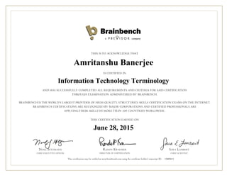 Amritanshu Banerjee
Information Technology Terminology
June 28, 2015
12685613
 