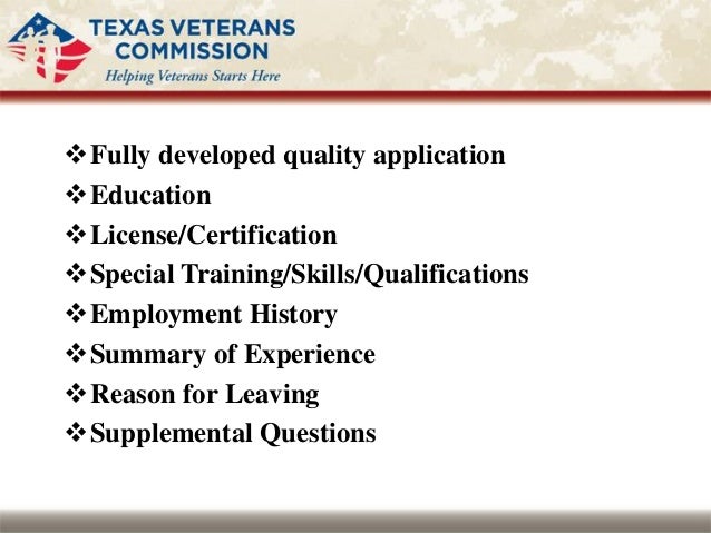 state application special skills qualifications job application