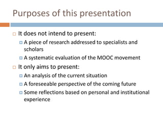 MOOCs and their impact on the transformation of higher education ...