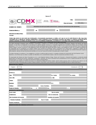 14 de Junio de 2016 GACETA OFICIAL DE LA CIUDAD DEMÉXICO 39
Anexo 2
 