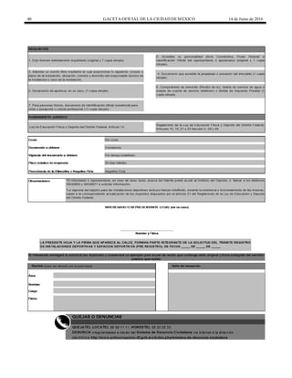 40 GACETA OFICIAL DE LA CIUDAD DEMÉXICO 14 de Junio de 2016
 
