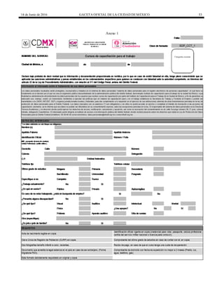 14 de Junio de 2016 GACETA OFICIAL DE LA CIUDAD DEMÉXICO 53
Anexo 1
 