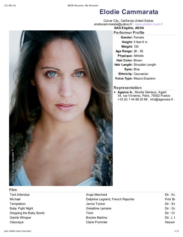 imdb resume my resume