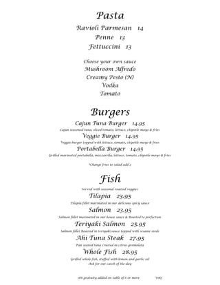 Rimon Dinner Menu | PDF