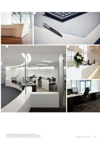 53
WORKSPACE / OFFICE & MEETING
6 7
8 9
10
6 / Sky Lounge, Dongdaemun Design Plaza & Park. Architect: Zaha Hadid Architects.
7 / Blackheath, UK. 8 / Schaffhauser Kantonalbank, Switzerland. Realisation: Gehri AG,Aarberg.
9 / DP9 Office, UK. Design: dMFK Architects. 10 / Bristol Airport, UK. Reynolds Collcutt Furniture.
 