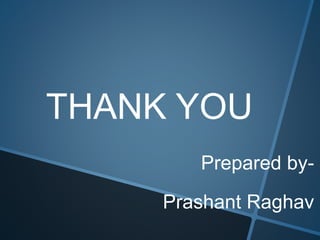 THANK YOU
Prepared by-
Prashant Raghav
 