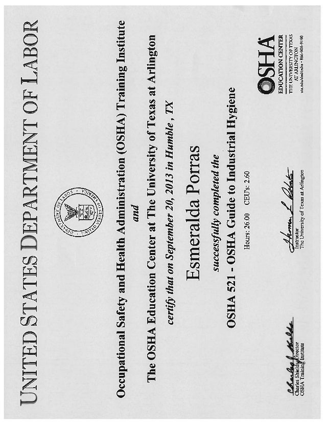 OSHA 521 OSHA Guide to Industrial Hygiene