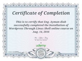 Installation of Wordpress Through Linux Shell