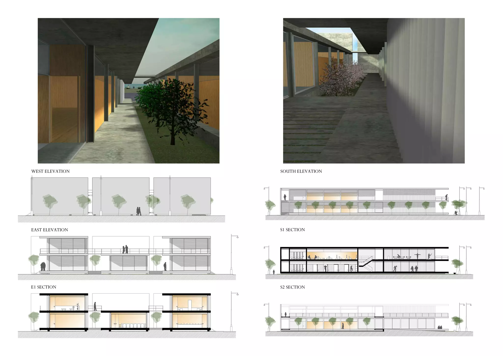 EAST ELEVATION
SOUTH ELEVATION
S1 SECTION
S2 SECTIONE1 SECTION
WEST ELEVATION
 