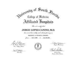 USF Surgery Diploma