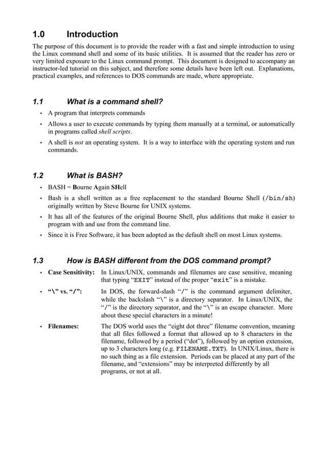 Shell intro | PDF