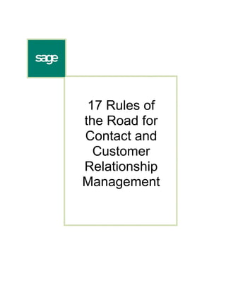 17 rules of CRM