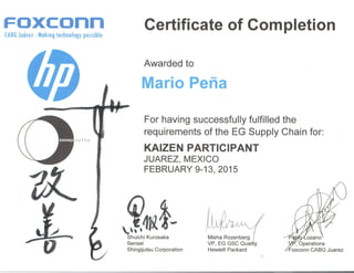 Foxconn CABG + HP Kaizen Shingijutsu 2015-02